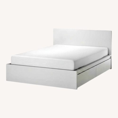 Used IKEA MALM White Queen Bed Storage Drawers for sale on AptDeco