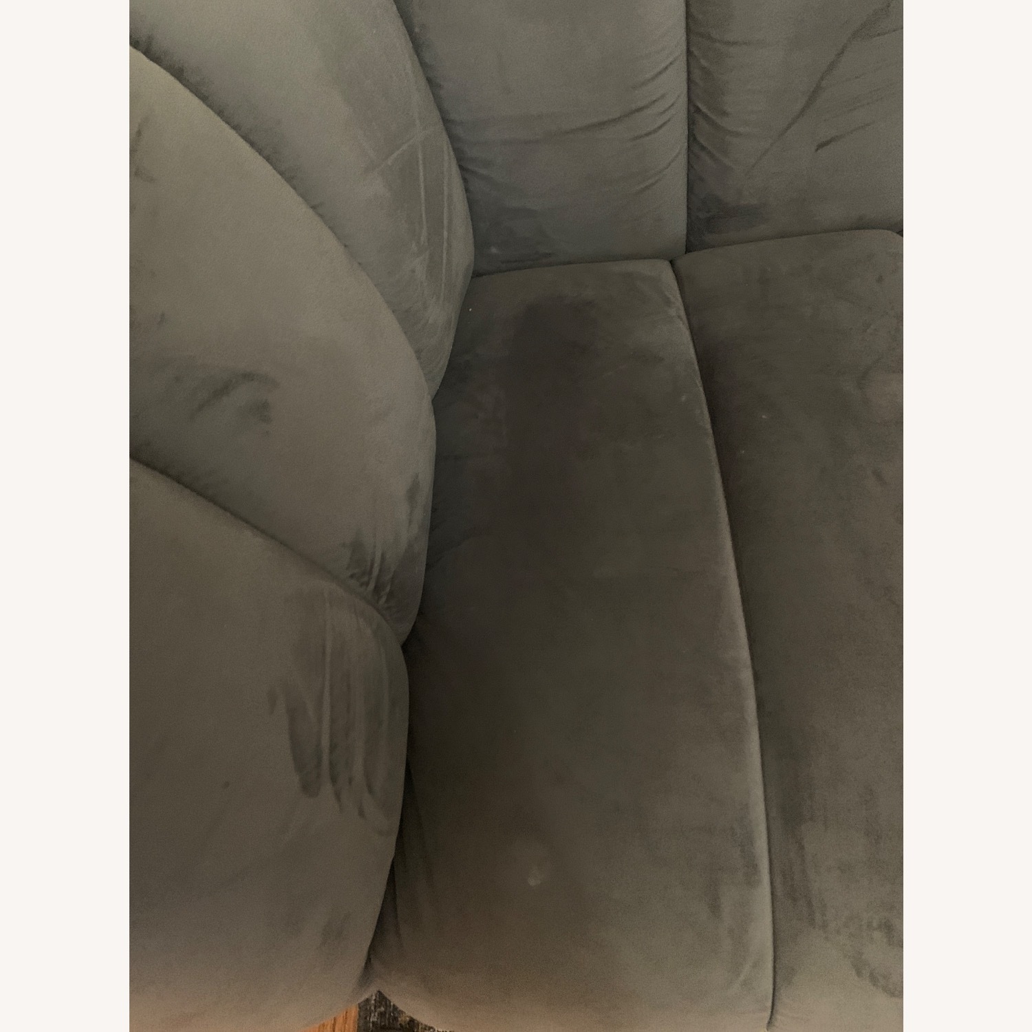 Modway Light Gray Velvet 3+ Seater Sofa - image-4