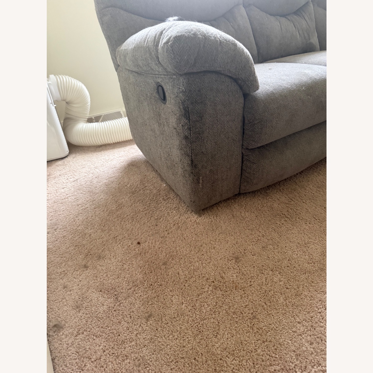 Dark Gray Fabric 3+ Seater Sofa - image-3