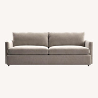 Crate & Barrel Lounge Natural Microsuede 3+ Seater Sofa