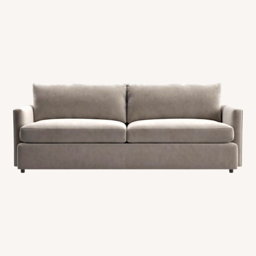 Used Crate & Barrel Lounge Natural Microsuede 3+ Seater Sofa for sale on AptDeco