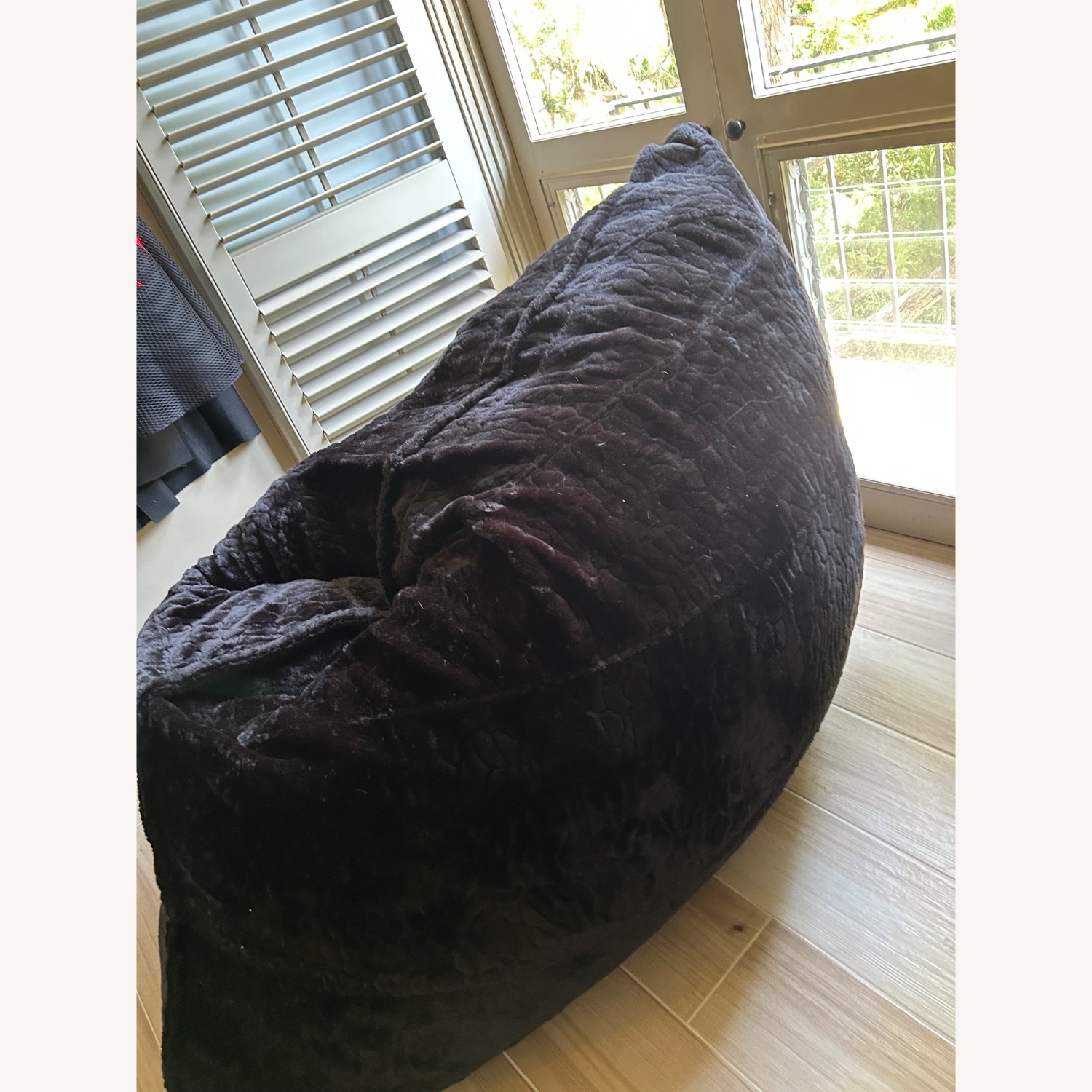LoveSac Pillowsac Black Fabric Recliner - image-3