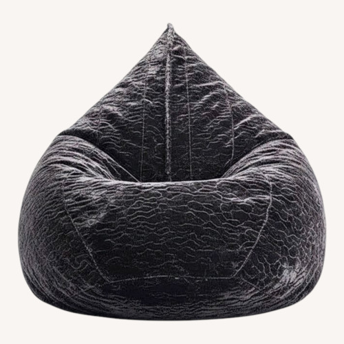 Used LoveSac Pillowsac Black Fabric Recliner for sale on AptDeco