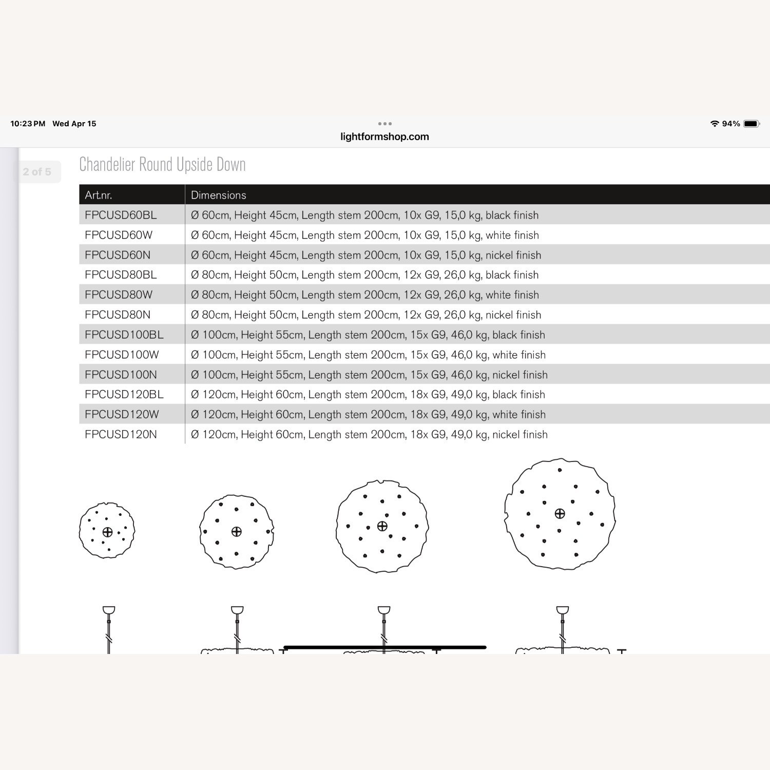 Brand Van Edmond Chandelier - Polished Nickel  - image-11