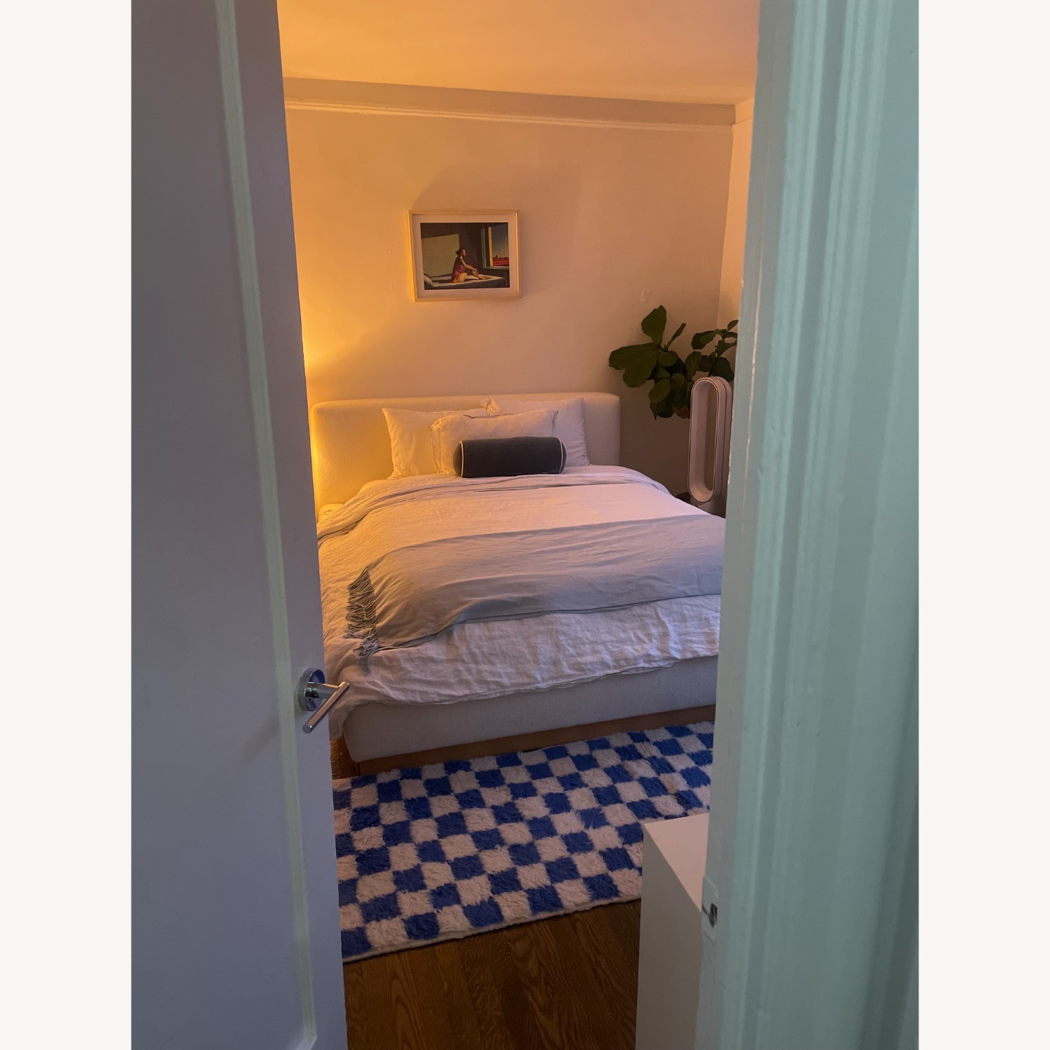 Crate & Barrel Gather White Boucle Queen Bed - image-3