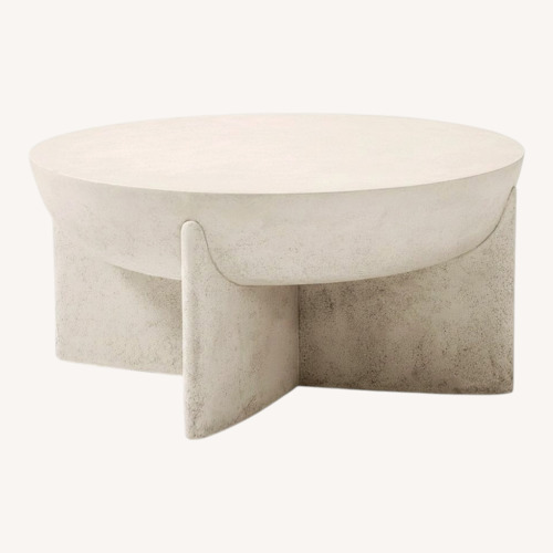 Used West Elm Monti Lava Stone Coffee Table for sale on AptDeco