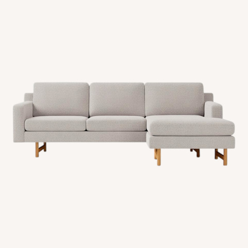 Used West Elm Light Gray Eddy Reversible Chaise Sectional for sale on AptDeco
