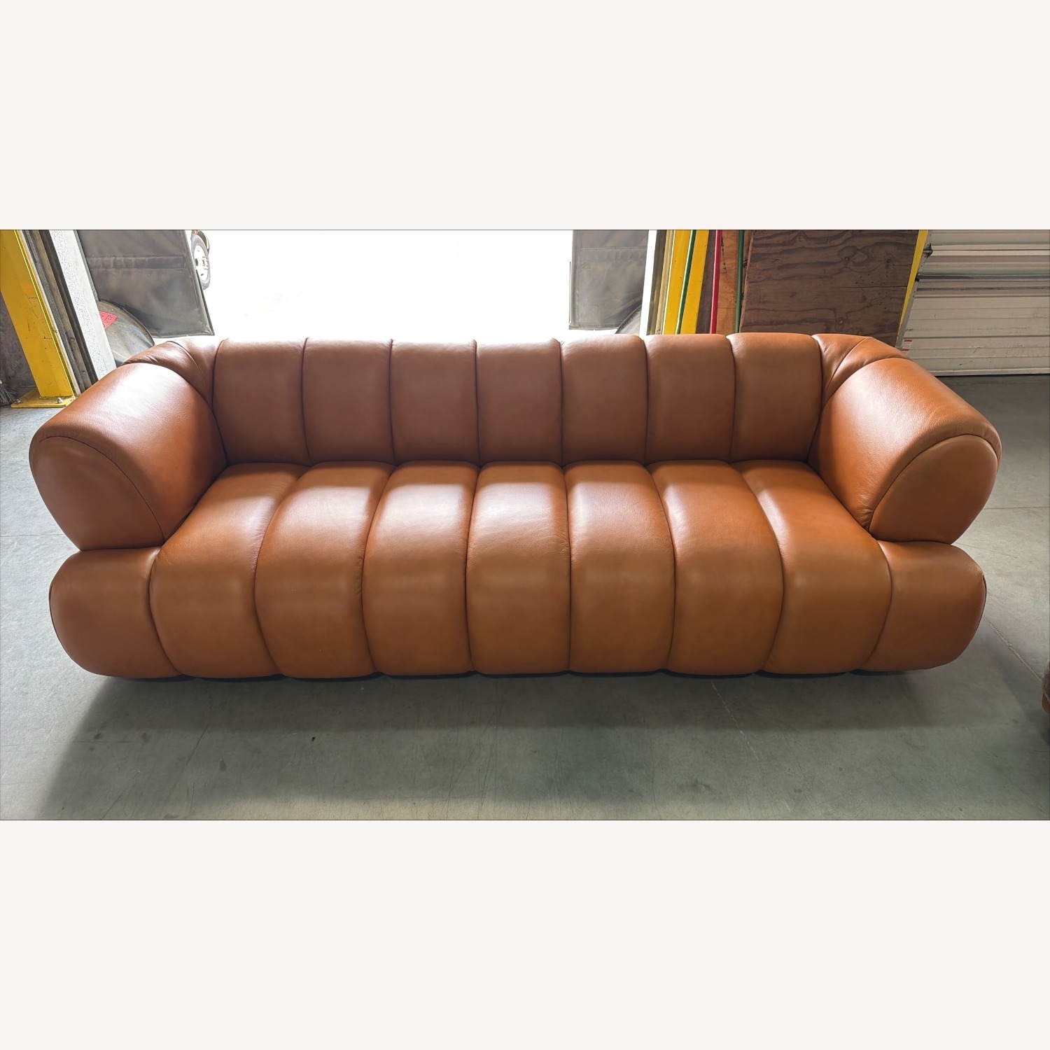 Genuine Leather 90" Sofa - image-2