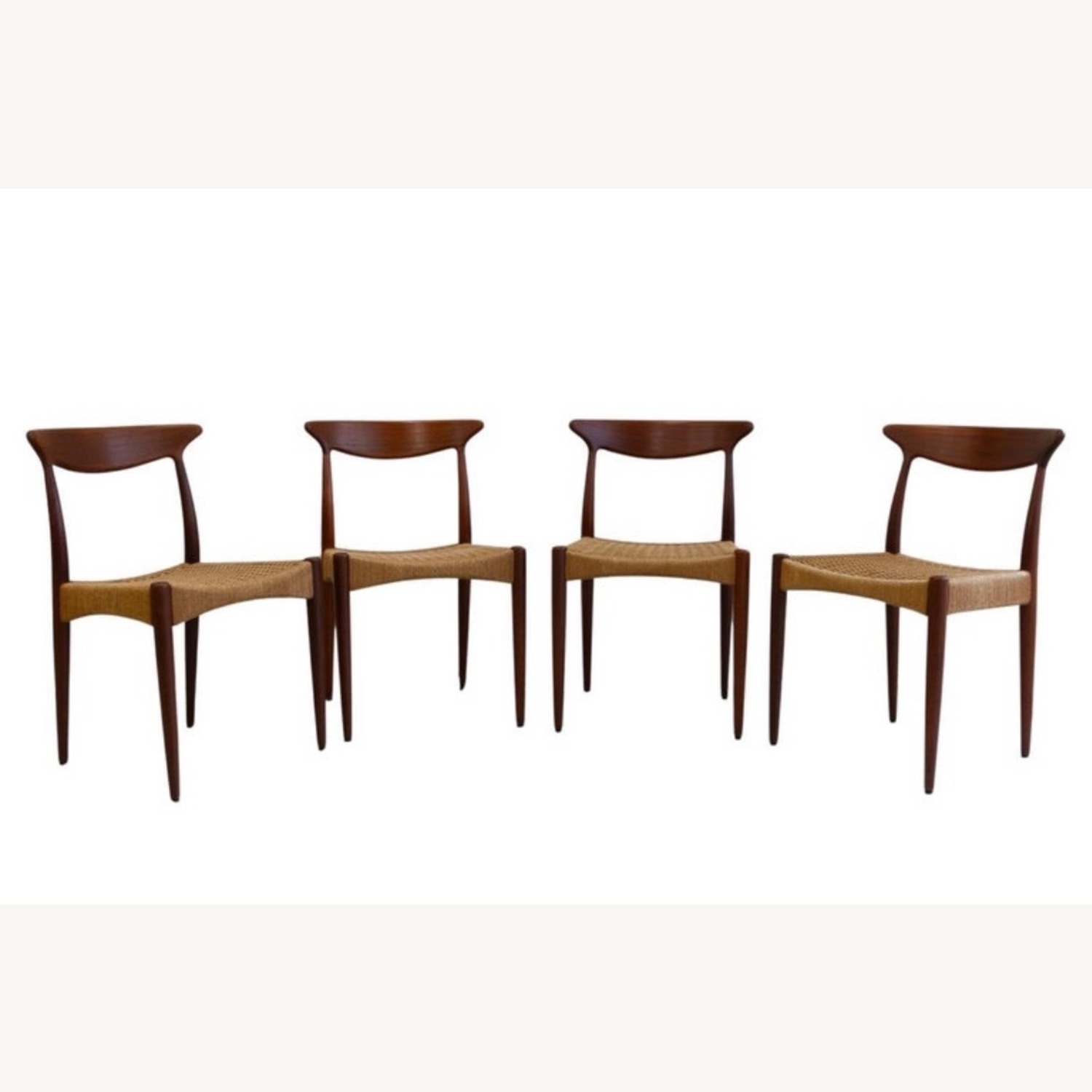 Vintage/Antique Dark Brown Wood Dining Chairs - image-1