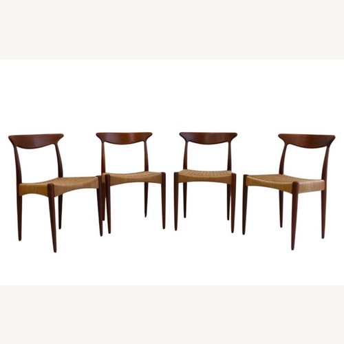 Used Vintage/Antique Dark Brown Wood Dining Chairs for sale on AptDeco