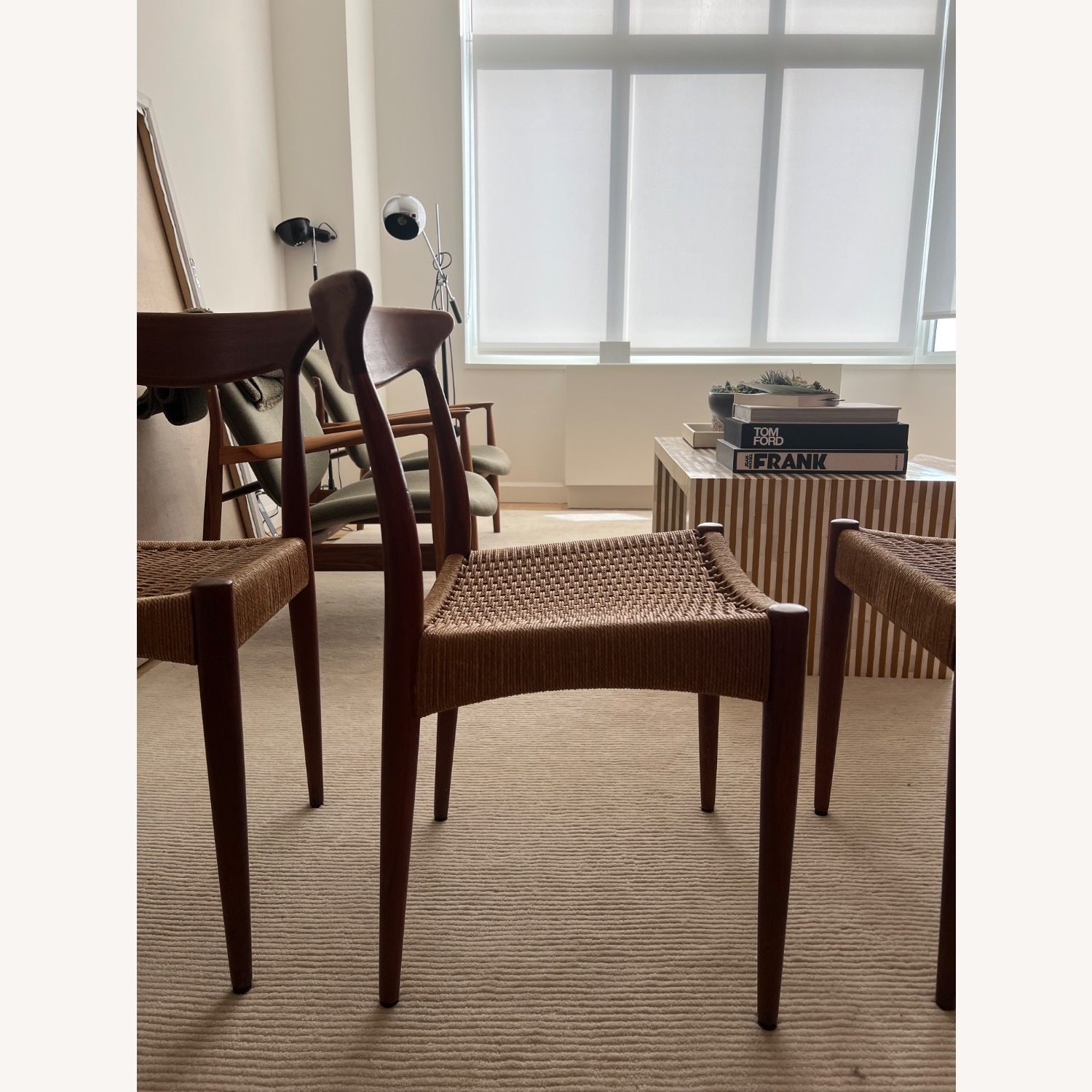 Vintage/Antique Dark Brown Wood Dining Chairs - image-3