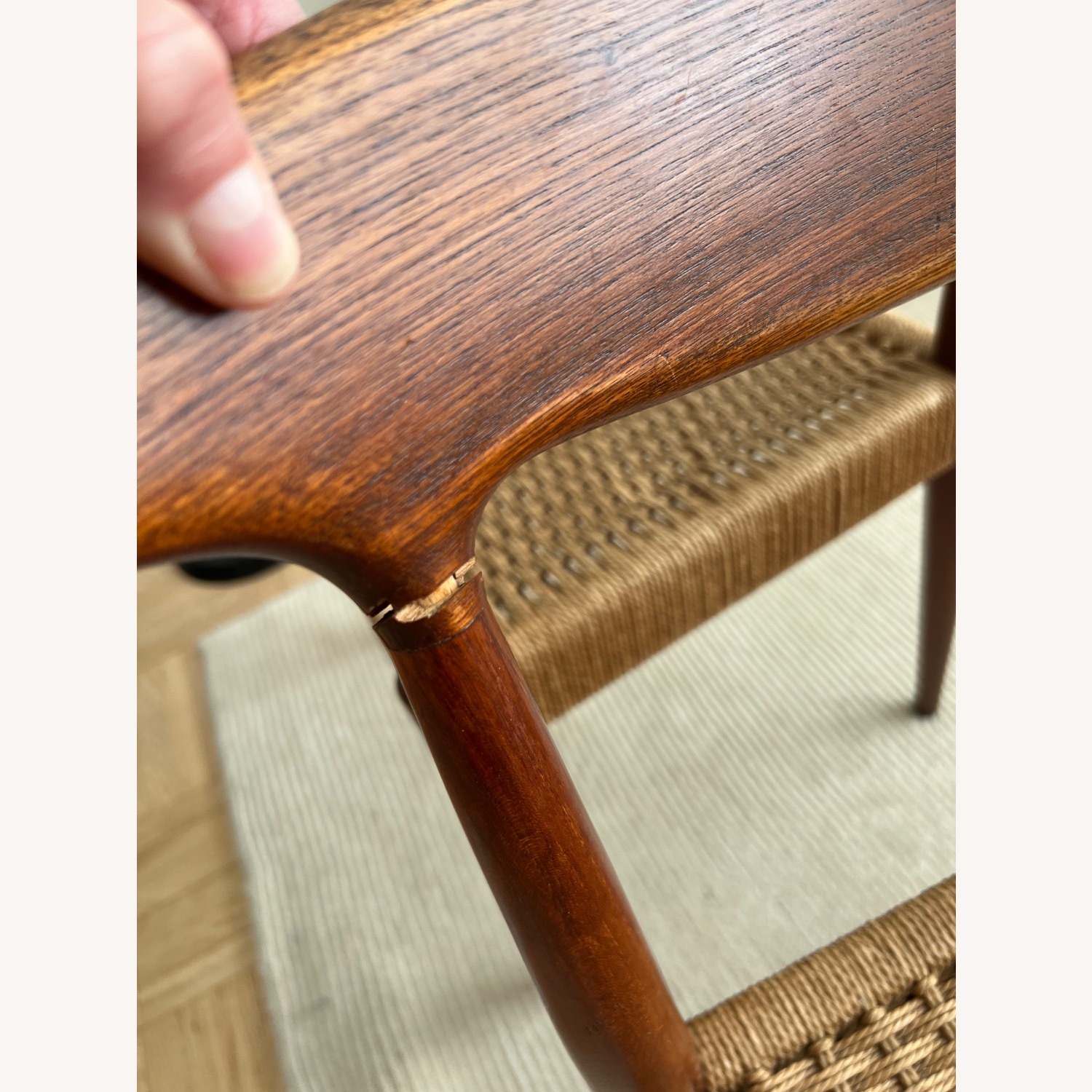 Vintage/Antique Dark Brown Wood Dining Chairs - image-4