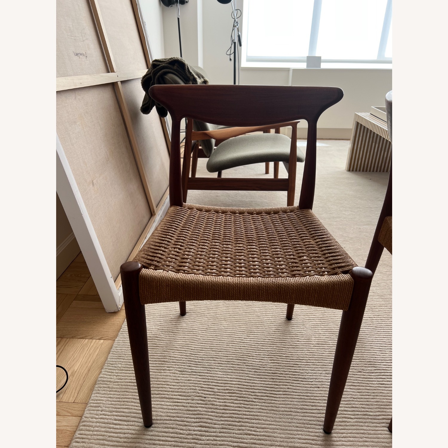 Vintage/Antique Dark Brown Wood Dining Chairs - image-2