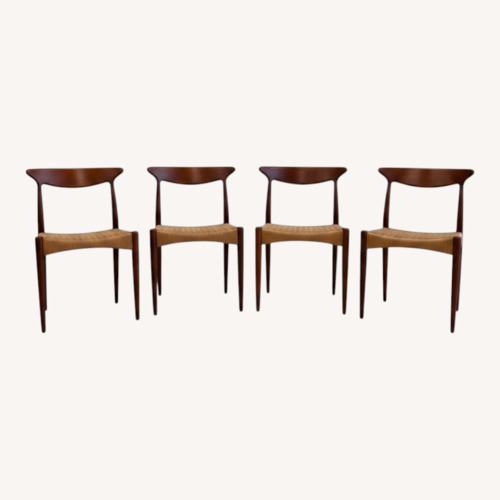 Used Vintage/Antique Dark Brown Wood Dining Chairs for sale on AptDeco
