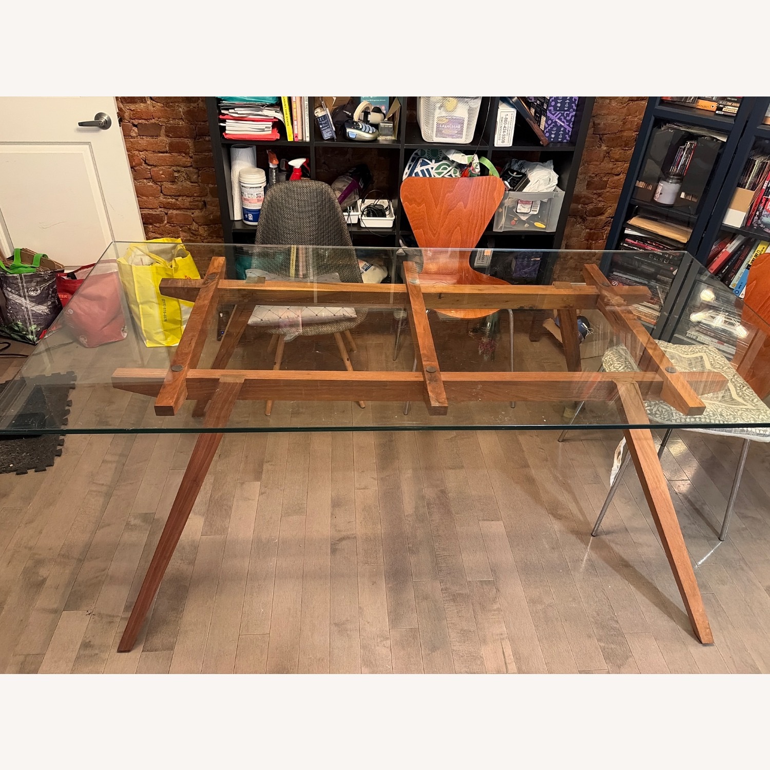 Organic Modernism Amsterdam Natural Glass Top Dining Table - image-2