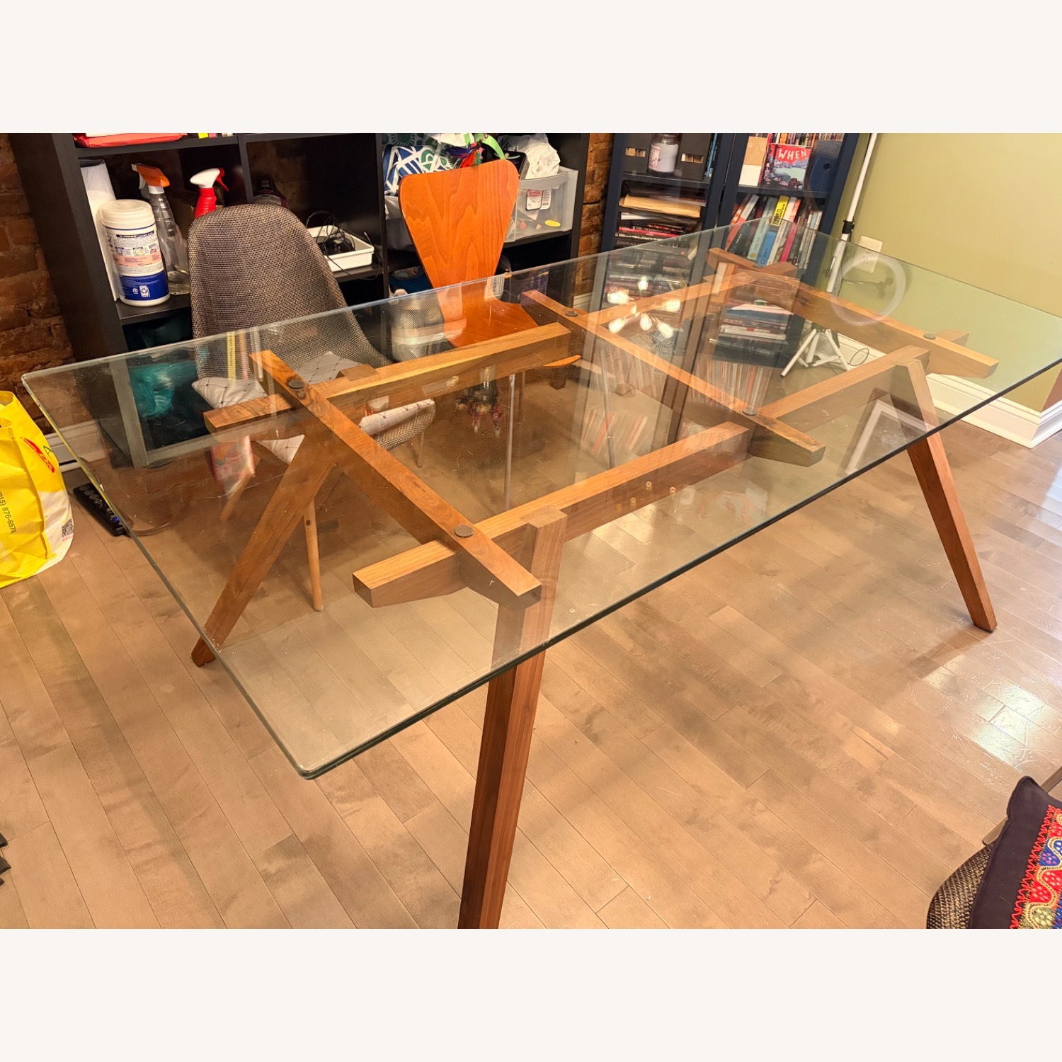 Organic Modernism Amsterdam Natural Glass Top Dining Table - image-1