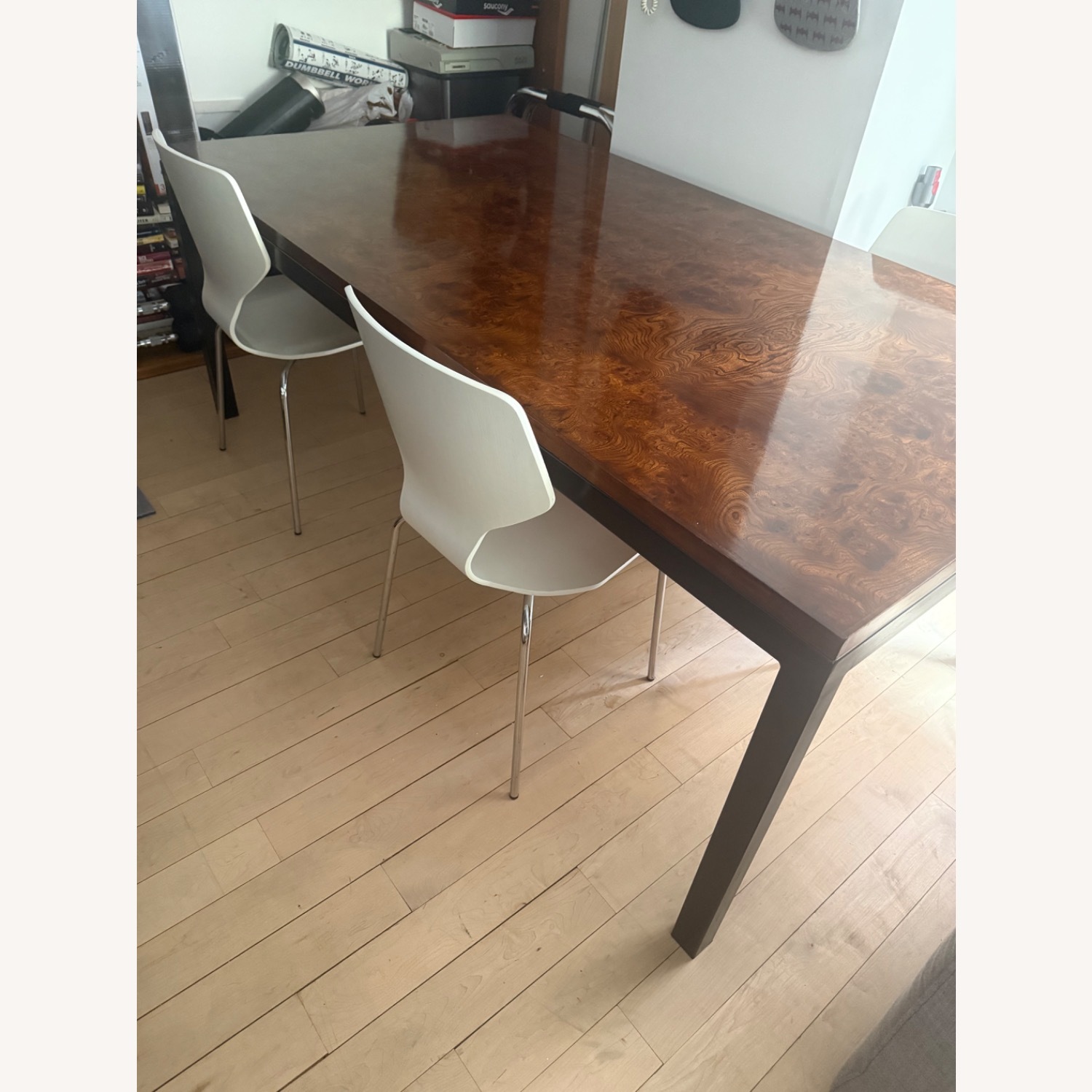 Burl Mid Century Modern Dining Table Vintage - image-3