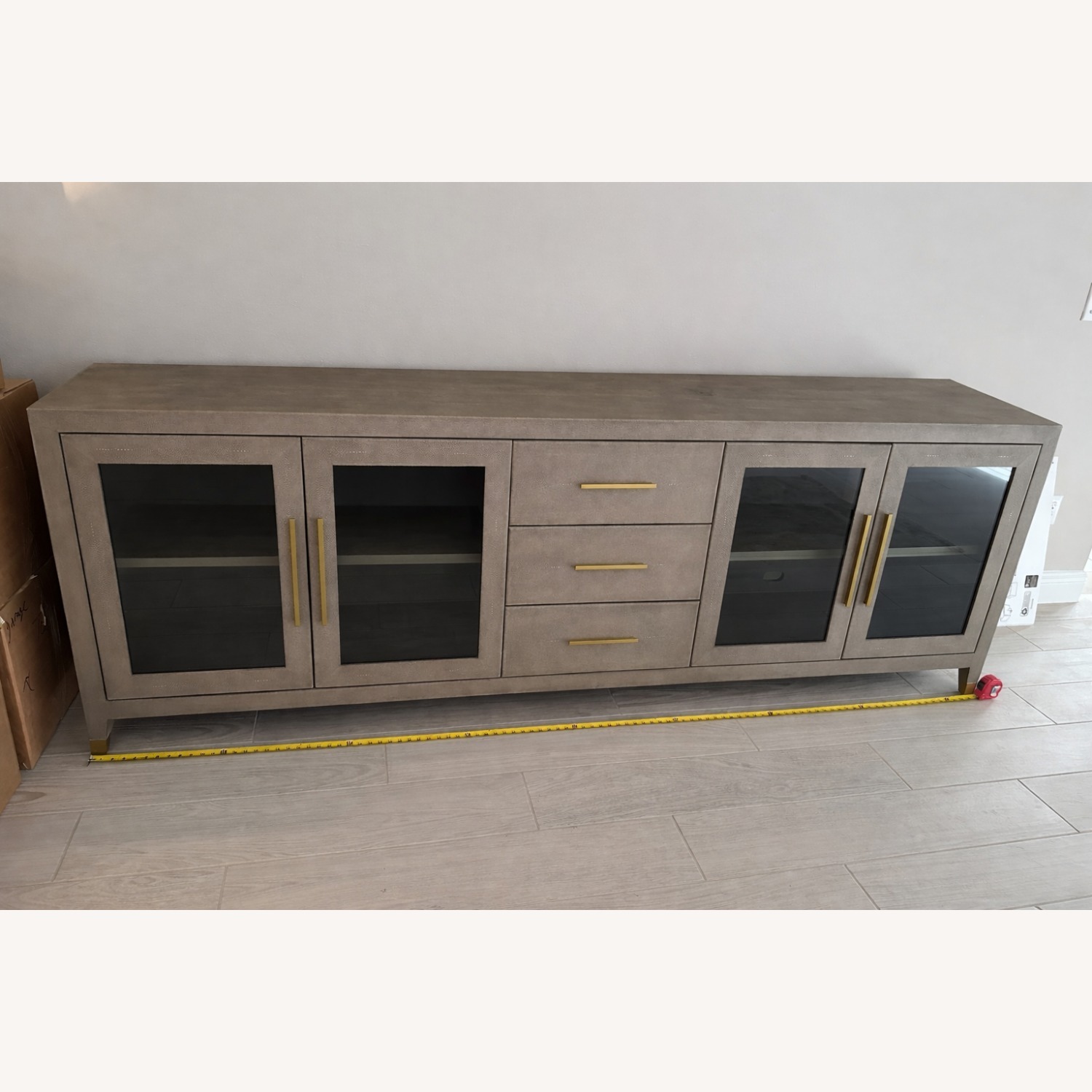 Restoration Hardware Graydon Shagreen Media Console - image-4