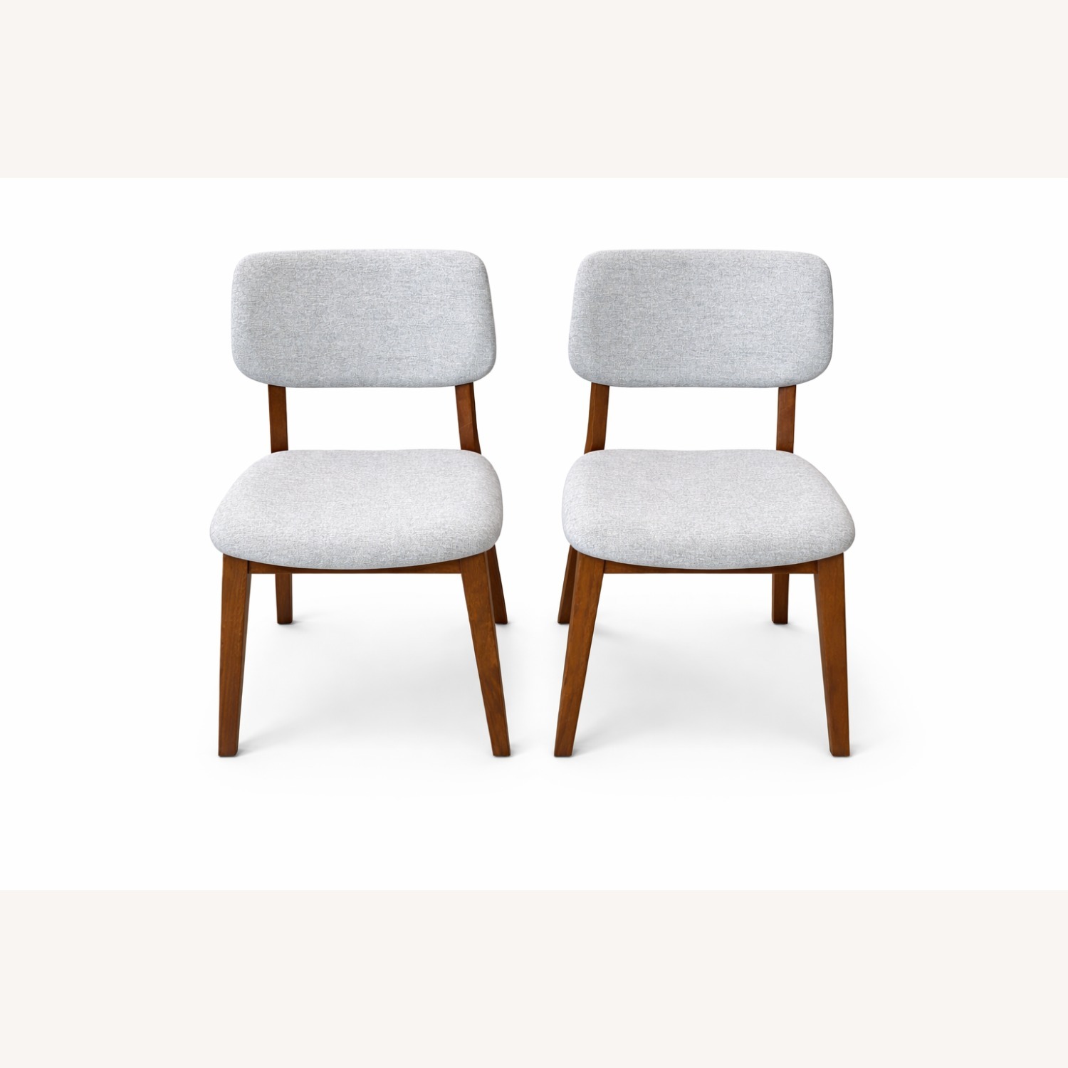 Light Gray Fabric Dining Chairs - image-1