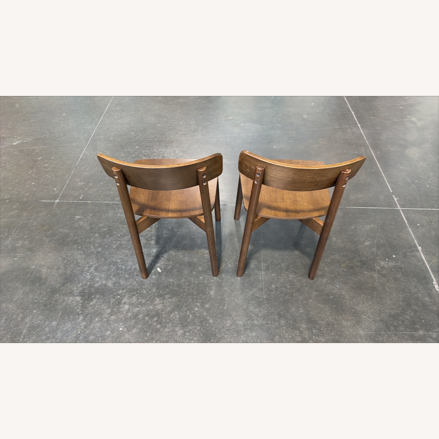 Dark Brown Wood Dining Chairs - image-2