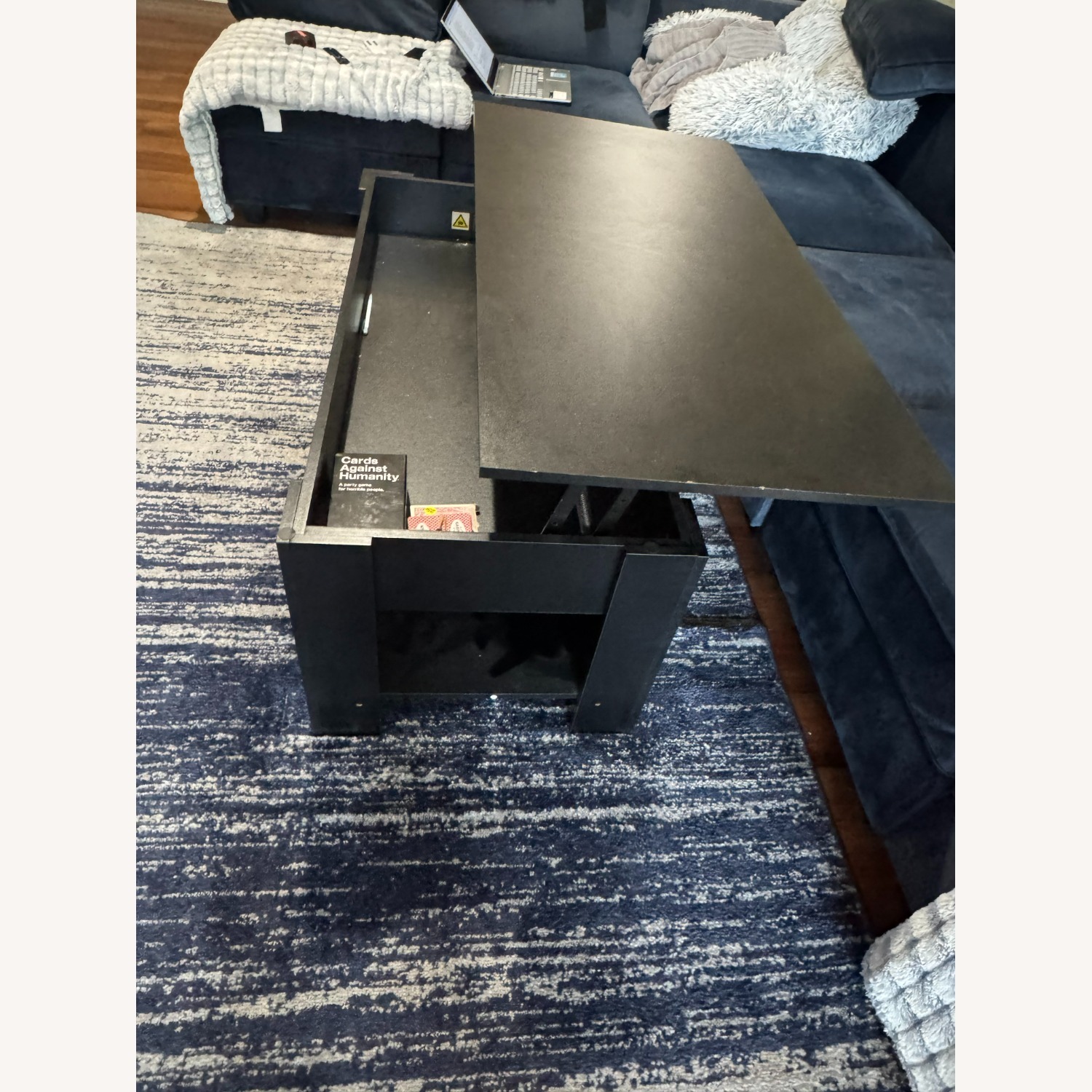 Black Wood Coffee Table - image-4