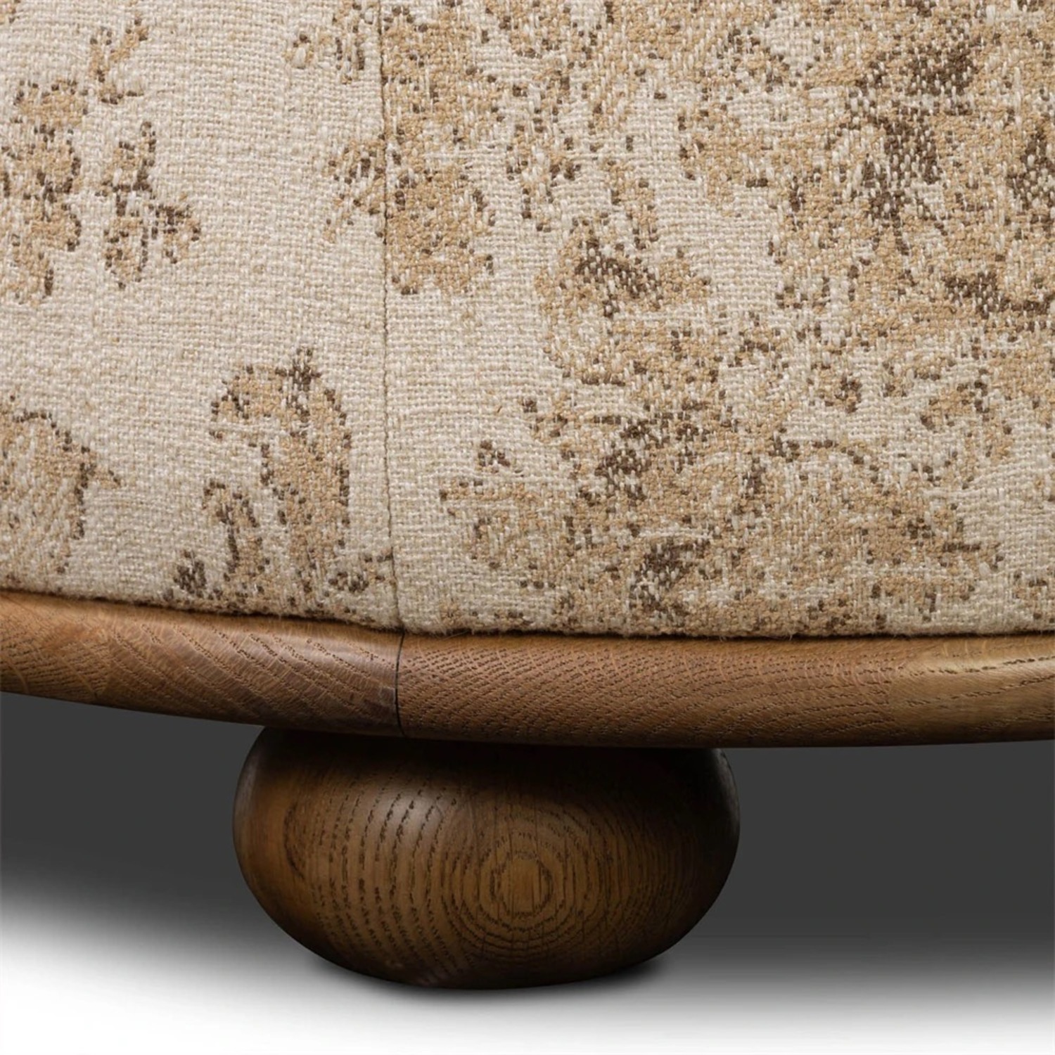 Four Hands Leroy Fabric Ottoman - image-3