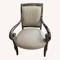 Solid Wood Vintage Accent Chair 