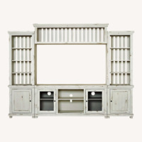 Living Spaces Willow White Wood Wall Unit