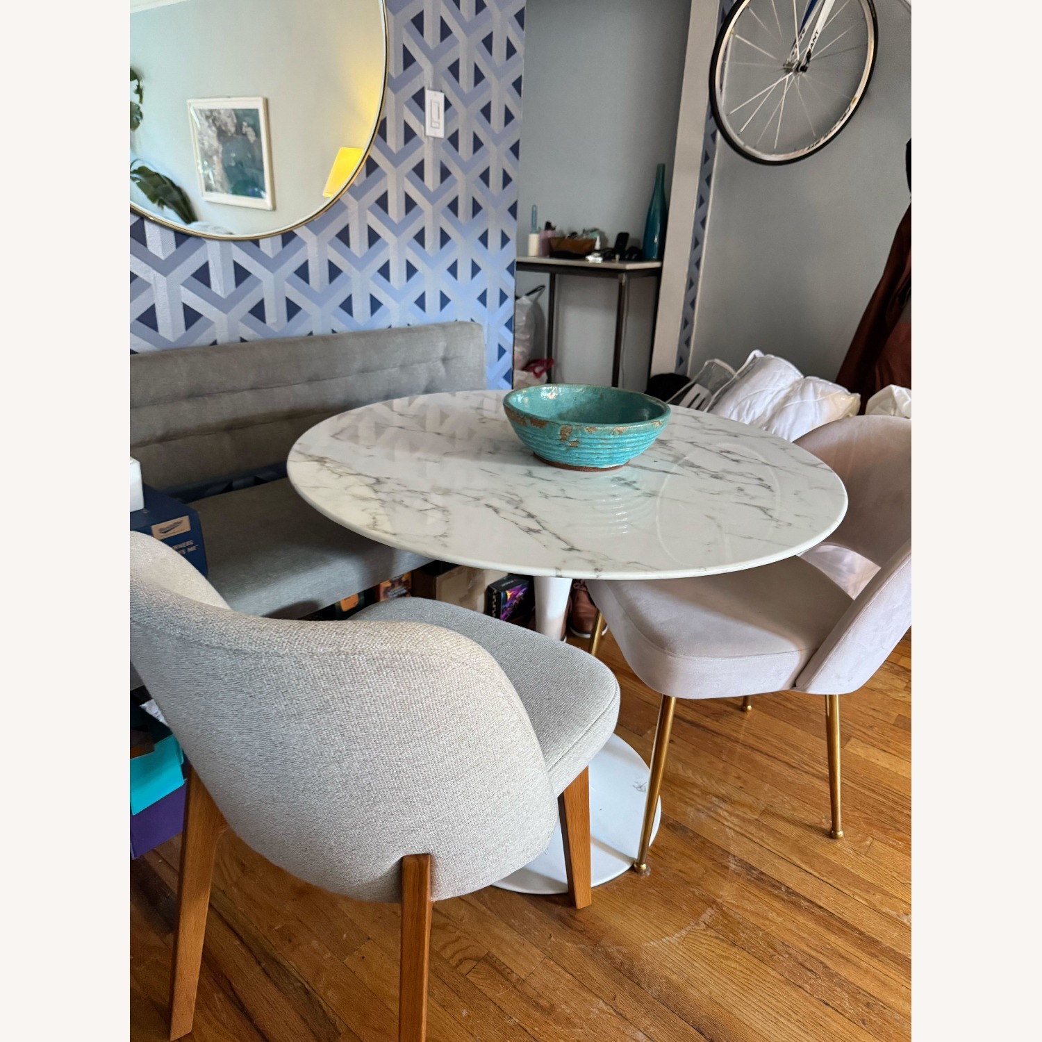 White Marble Dining Table - image-3