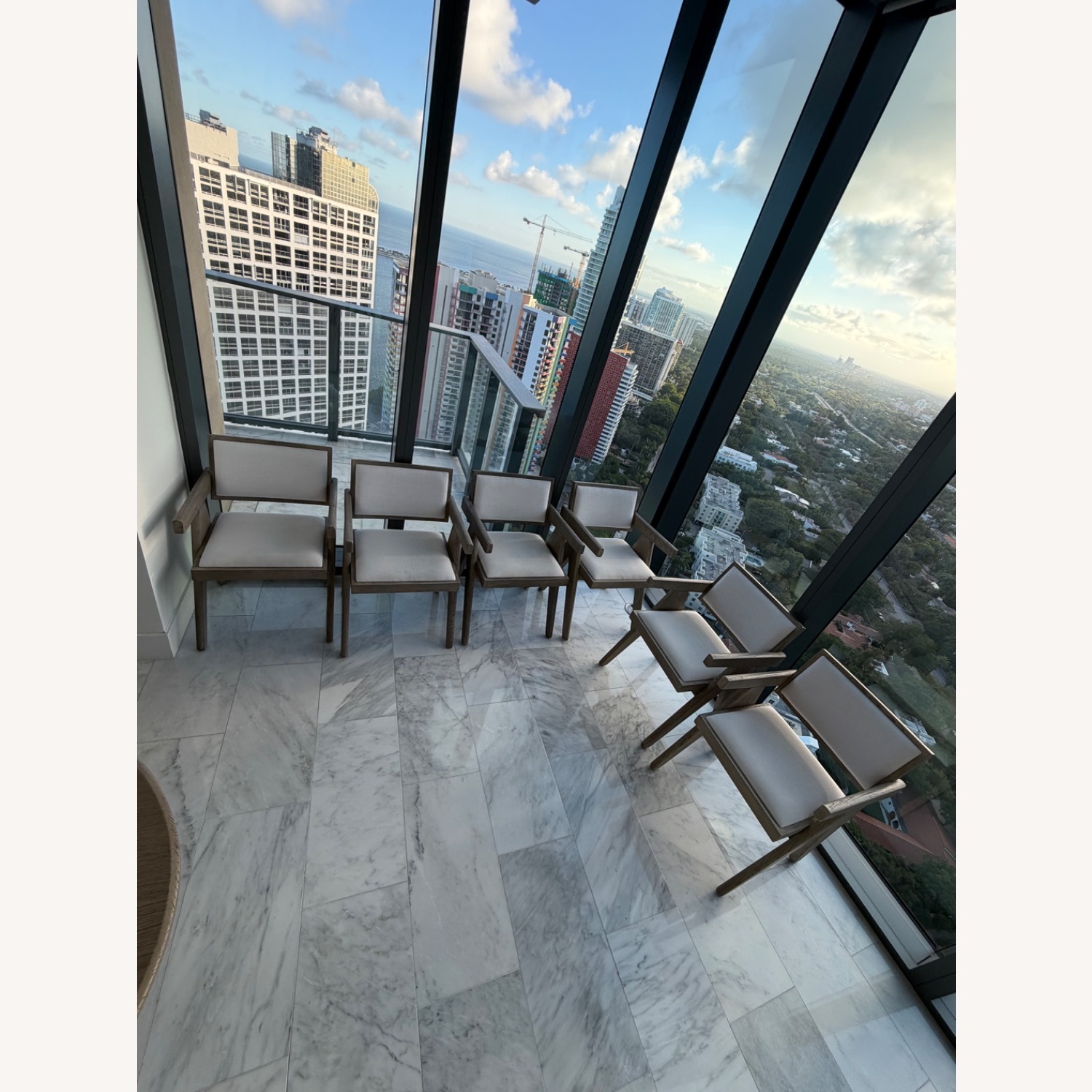 Restoration Hardware Jakob White Wood Armchair - image-3