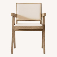 Restoration Hardware Jakob White Wood Armchair