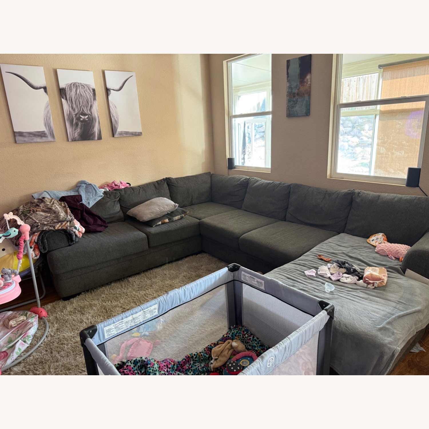 Dark Gray 3+ Piece Sectional - image-3