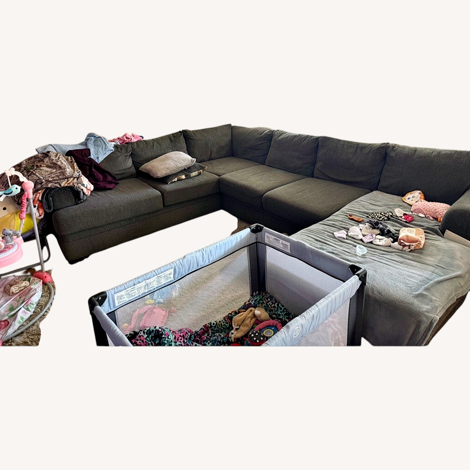 Dark Gray 3+ Piece Sectional - image-4