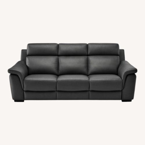 Used Natuzzi Edition Giulivo Black Leather 3+ Seater Sofa for sale on AptDeco