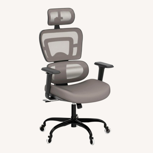 Used Two Light Gray Ergonomic High Back Executive Chair for sale on AptDeco