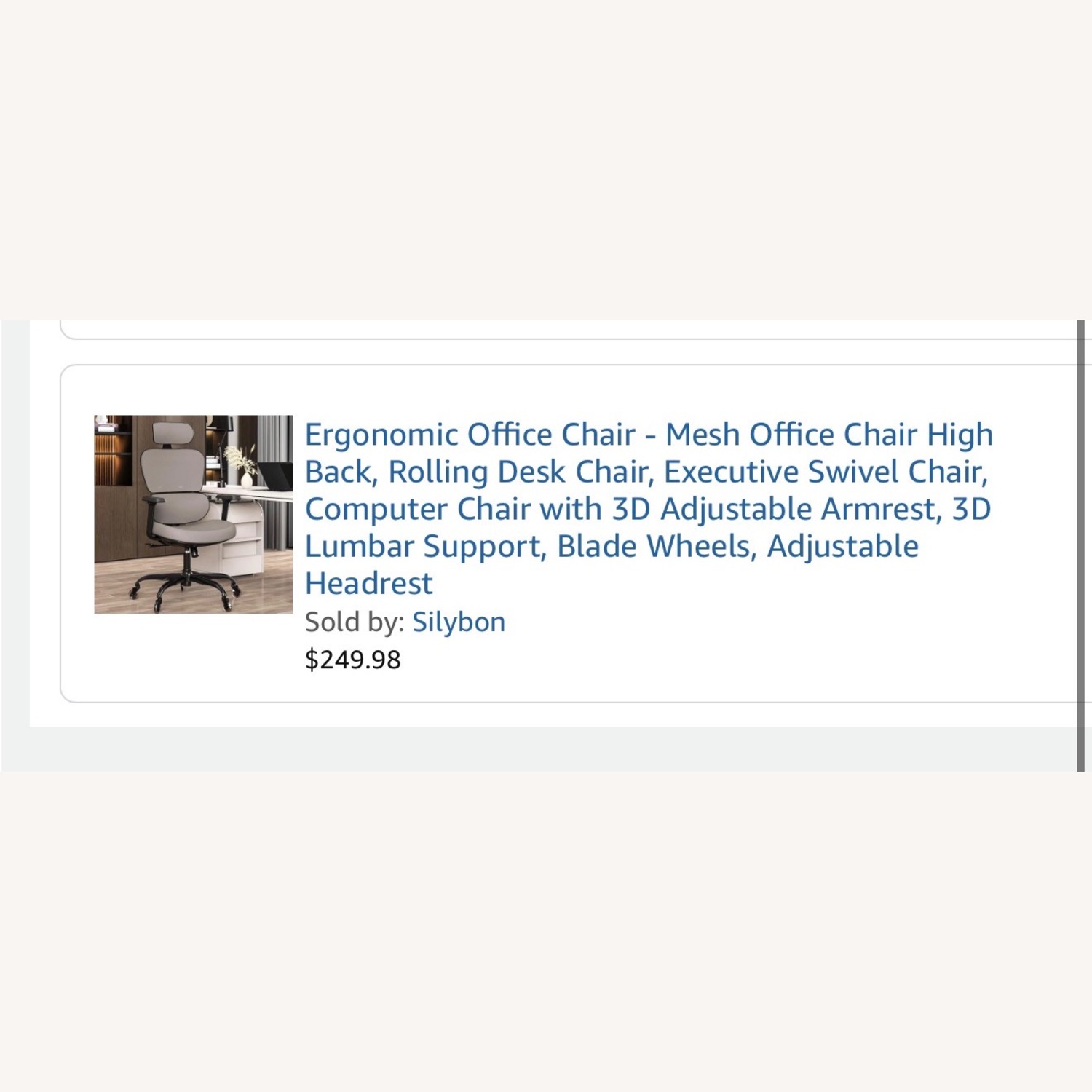 Two Light Gray Ergonomic High Back Executive Chair - image-9