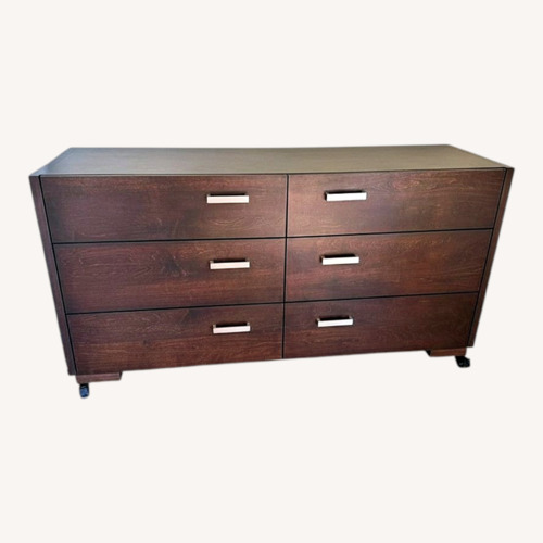 Used Modern 6-Drawer Dark Wood Dresser  for sale on AptDeco