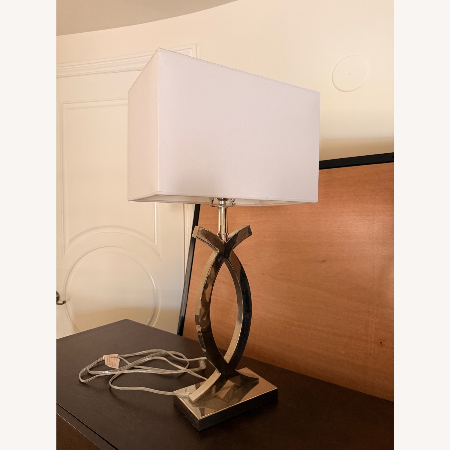 Modern Brushed Nickel Table Lamps (Set of 2) - image-3