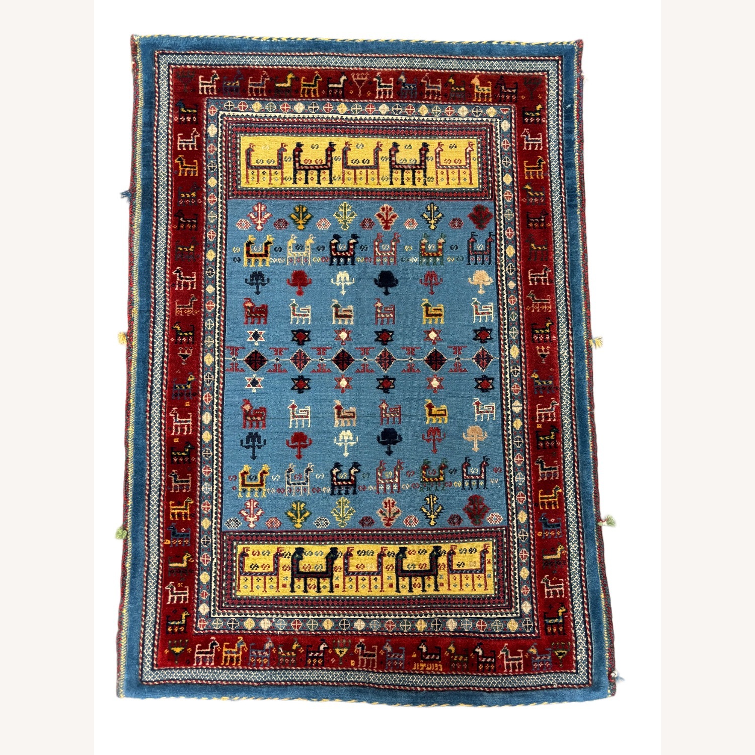 Small Persian Gabbeh Rug, Animal Motifs, 2.9х3.10 - image-1