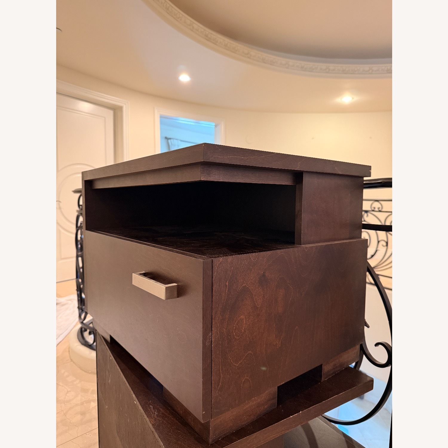 Modern Dark Wood Nightstands (Set of 2) - image-2