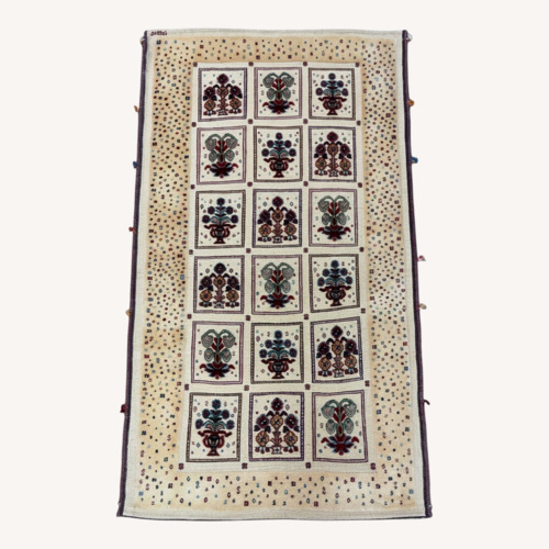 Used Persian Bakhtiari Garden Design Rug Runner, 3х5 for sale on AptDeco