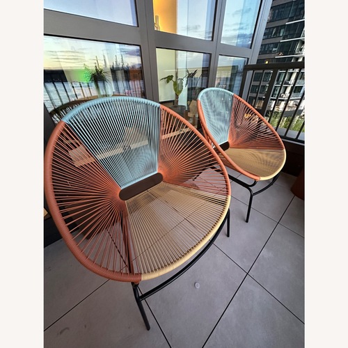 Used West Elm Mykonos Outdoor Dining Chair (Set of 2) for sale on AptDeco