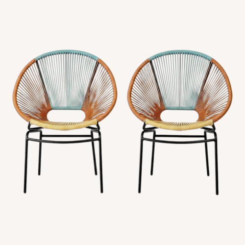 Used West Elm Mykonos Outdoor Dining Chair (Set of 2) for sale on AptDeco