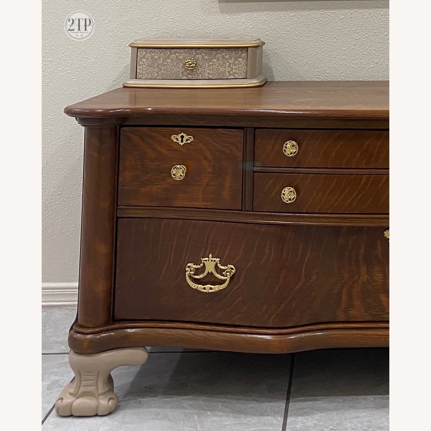 Karges Furniture Dark Brown Wood Dresser - image-2