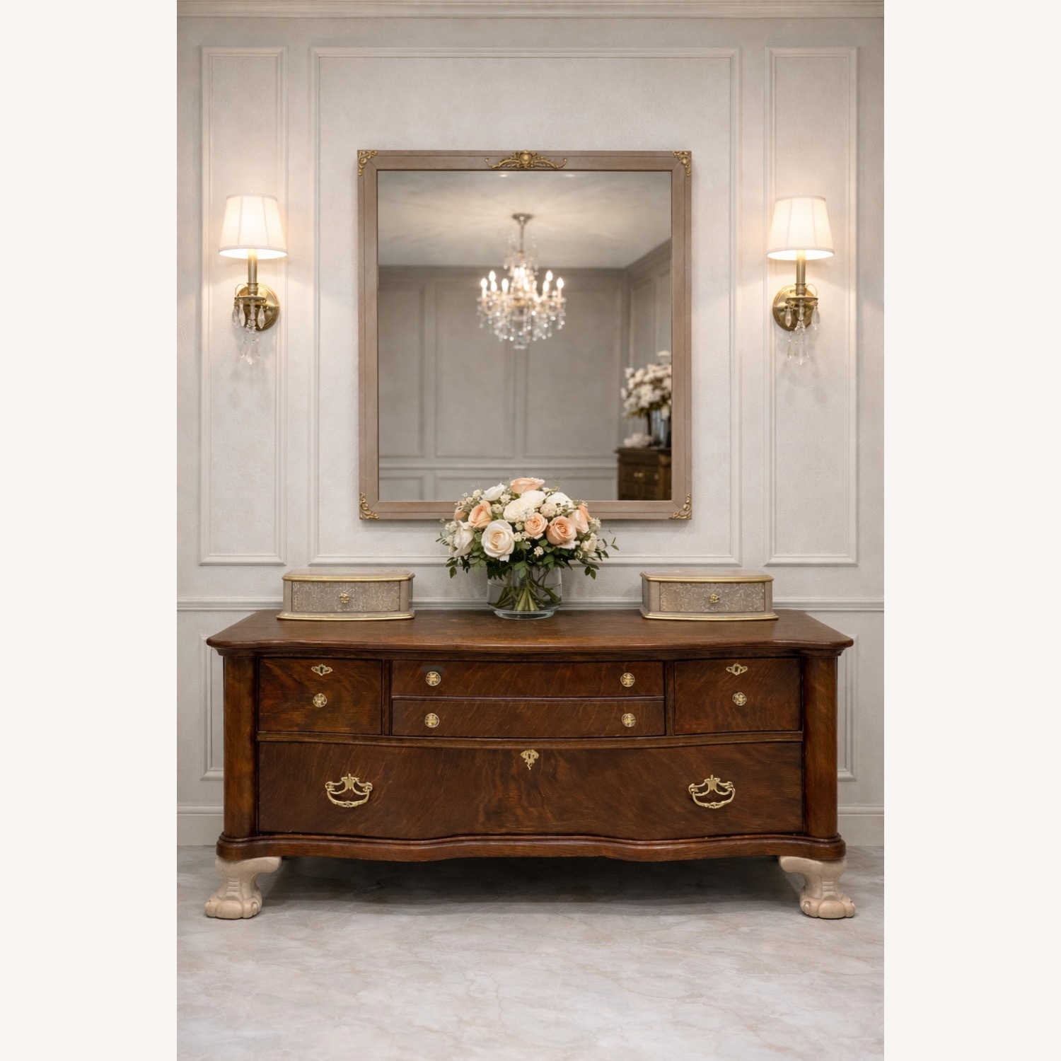 Karges Furniture Dark Brown Wood Dresser - image-5