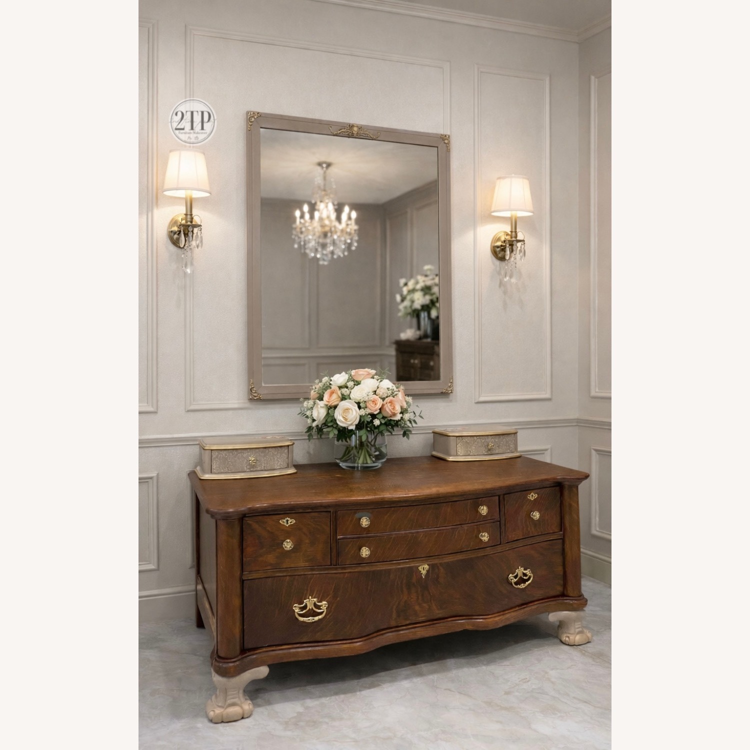 Karges Furniture Dark Brown Wood Dresser - image-3