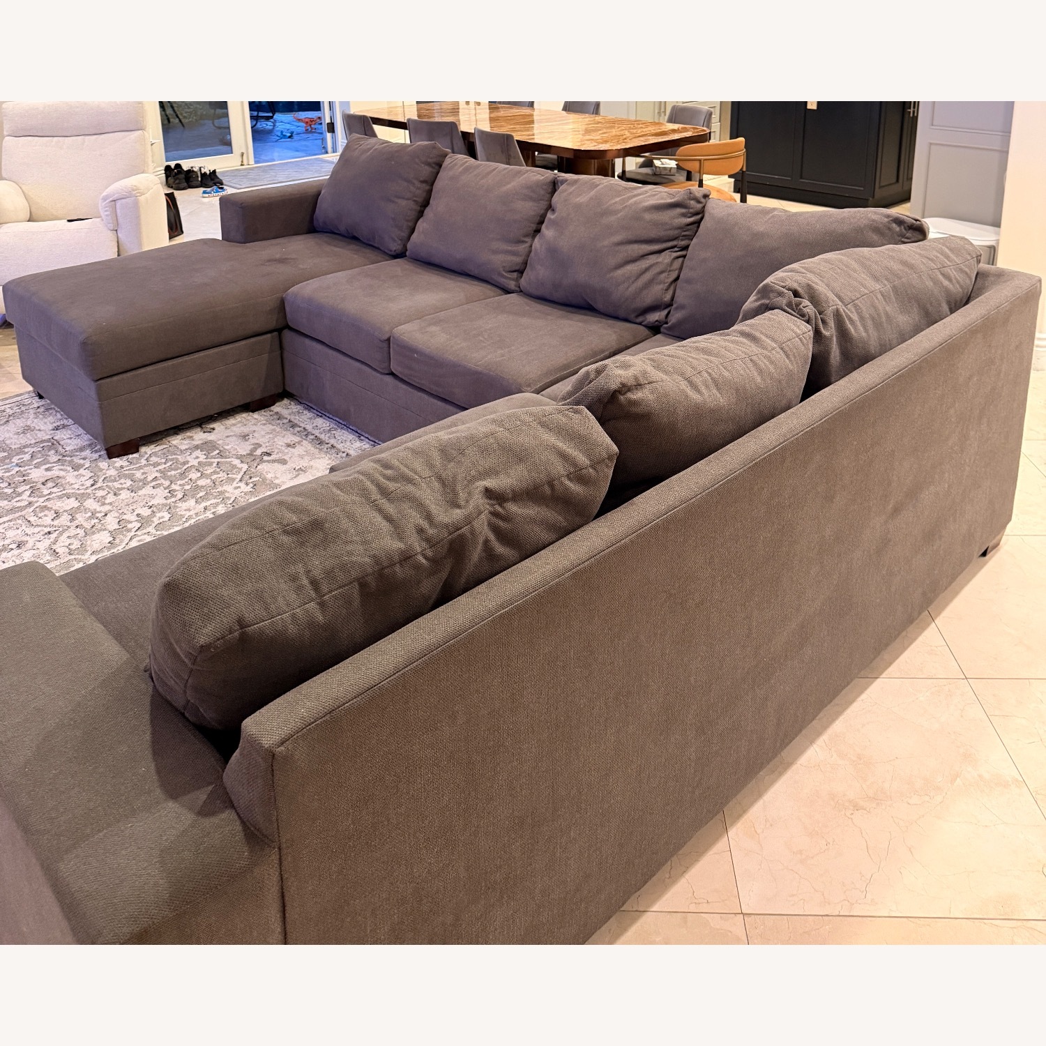 127" Sectional With Right Arm Facing Sofa Chaise - image-3