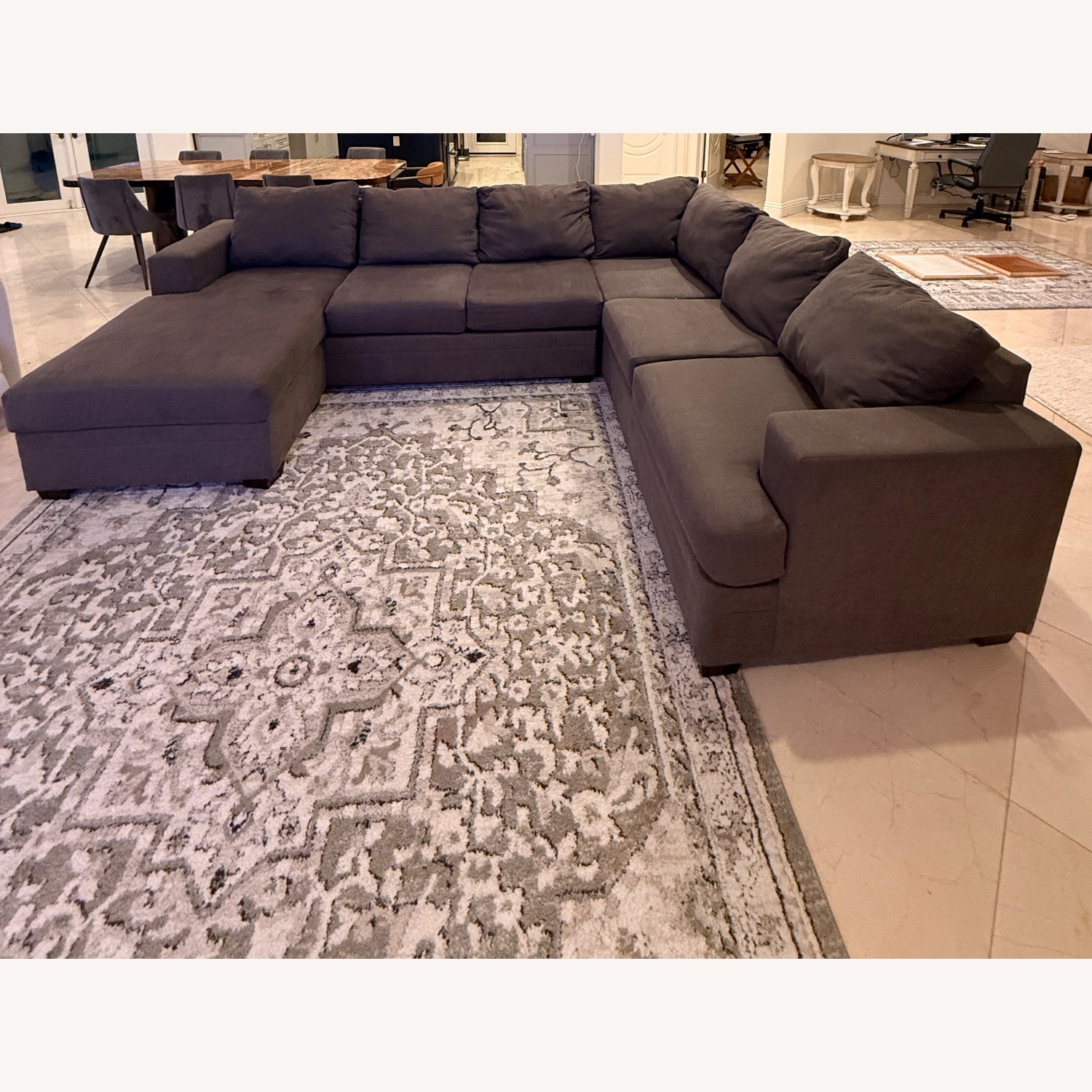 127" Sectional With Right Arm Facing Sofa Chaise - image-2
