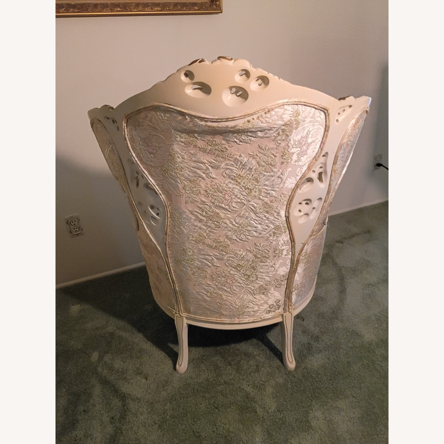 Vintage/Antique Louis Xv Style Fabric Armchair - image-3