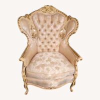 Vintage/Antique Louis Xv Style Fabric Armchair